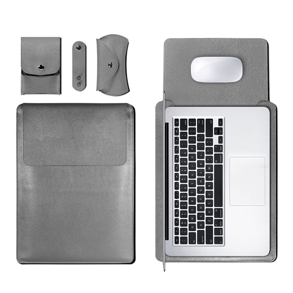1 * Laptop Bags Ultra Thin Laptop Bag PU Leather Business Sleeve Case Cover Multi-functional For Macbook Air Pro 11 13 15 inch Notebook