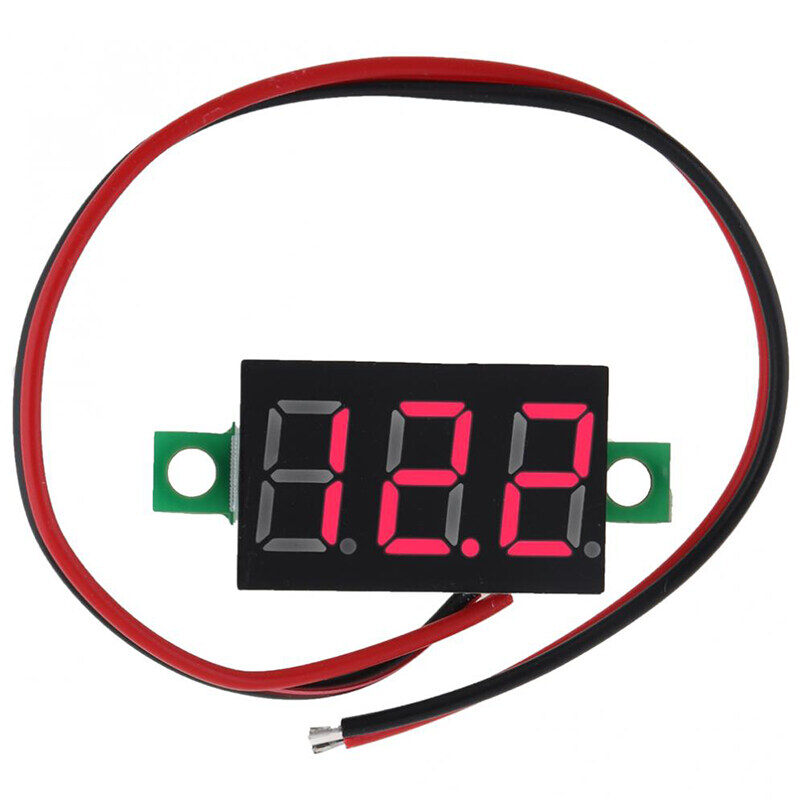 DC 4.5V-30V 0.36 inch vôn kế kỹ thuật số hiển thị hai dây vôn kế đầu cho đồng hồ điện áp xe máy