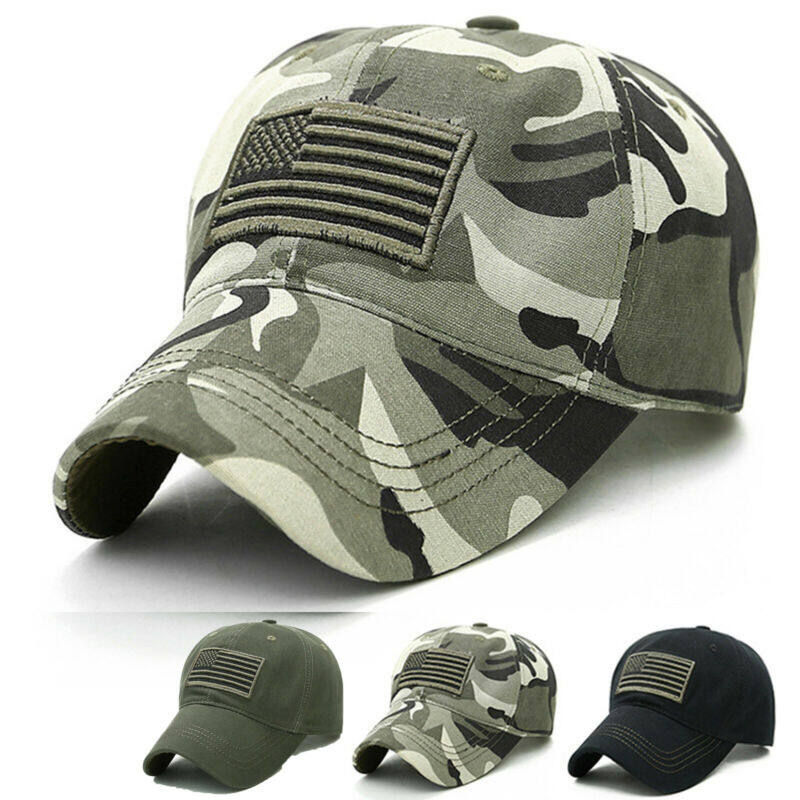 Men Women Baseball Military Army Camo Print Cap USA Flag Tactical Hats Snapbacks