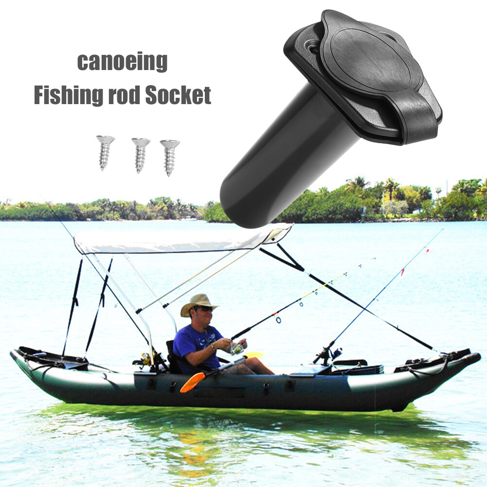 Kayak Bracket Mount Fishing Rod Holder Insert Socket Boat Canoe Tool Accessor AU