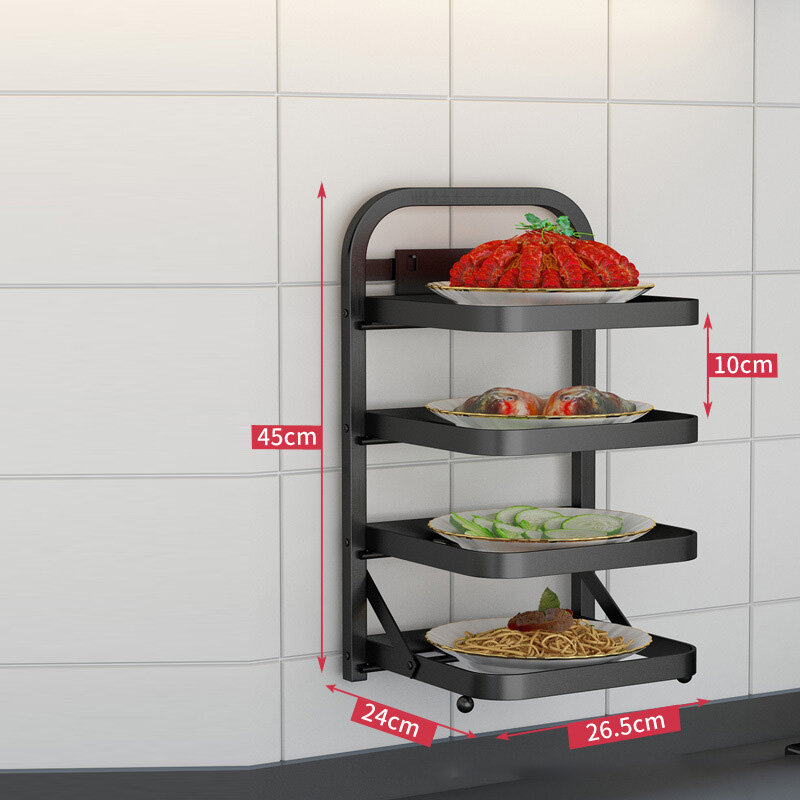 Multi-functional kitchen side dish multi-layer storage dish household hot pot dish tray artifact shelf