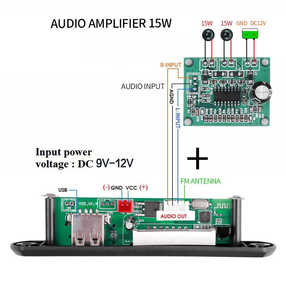 Bảng Mạch Giải Mã MP3 Bluetooth 5.0 DC 9V 12V Mô-đun Giải Mã Âm Thanh Máy Phát Hỗ Trợ USB U Đĩa TF FM Radio Điều Khiển Từ Xa Bộ Thu Nhạc LED Máy Nghe Nhạc MP3 Trên Xe Hơi