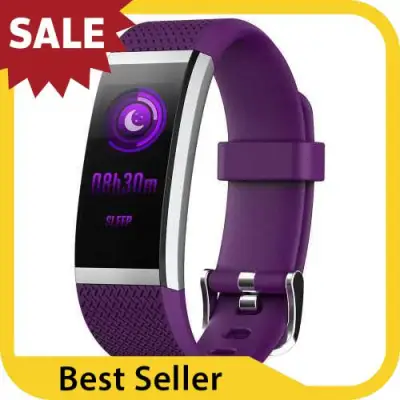 BEST SELLER BT4.0 Water-Proof Smart Wrist Band 0.96" colorful Touch Screen Smart Bracelet Fitness Tracker Heart Rate Pedometer Sleep Monitor Alarm Compatible IOS & Android (Purple)