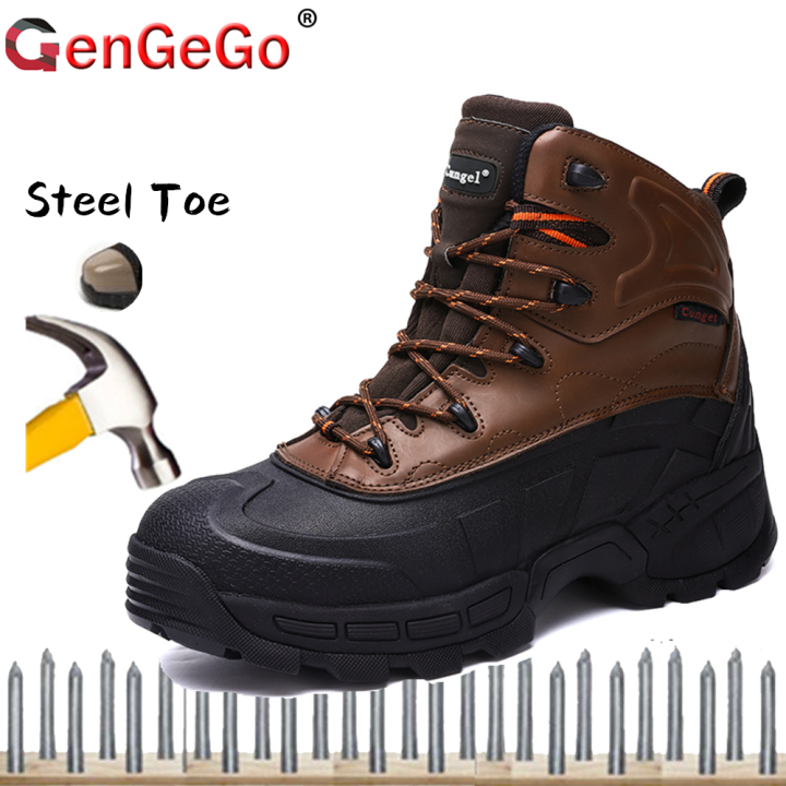 steel toe puncture resistant work boots