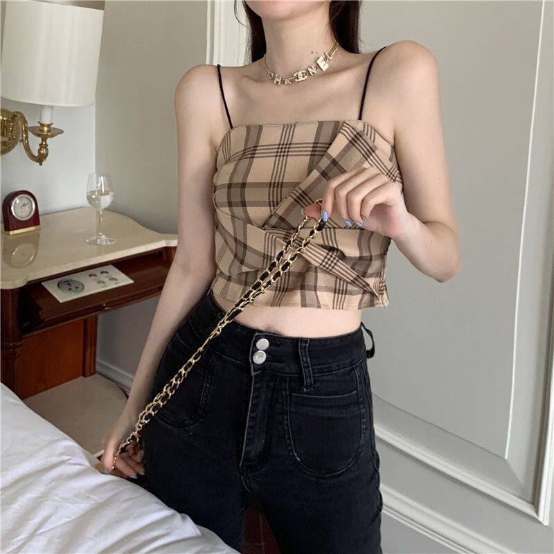 Suspender Tank Top Women Summer Top