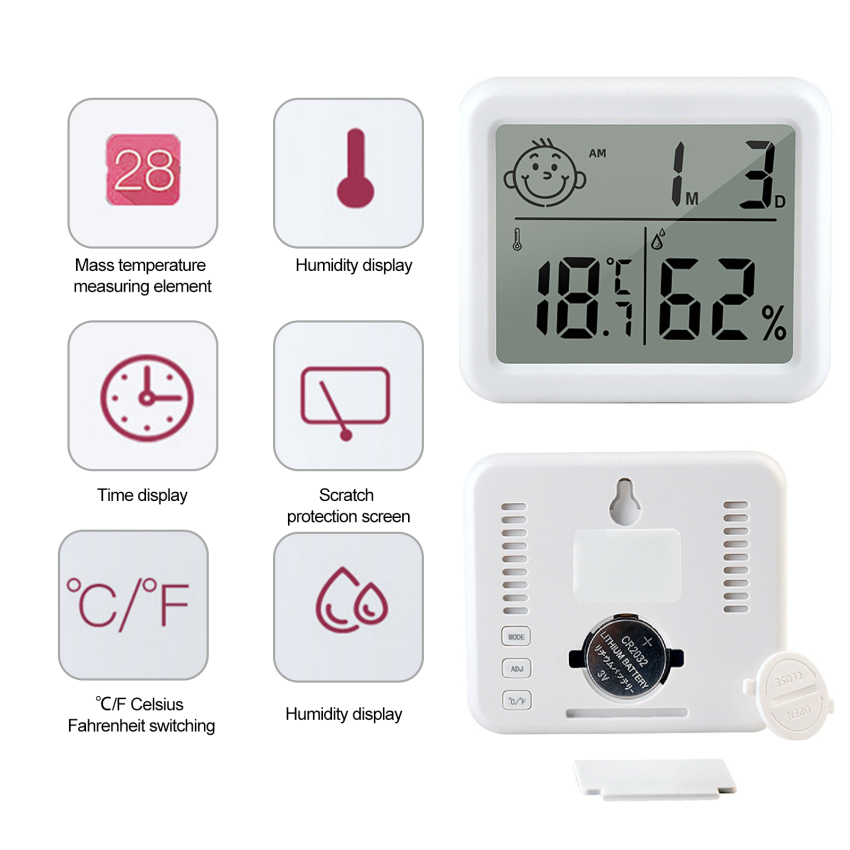 6 Pièces Mini Thermomètre Hygromètre Intérieur, Digital Moniteur 6 Pièces Mini Thermomètre Hygromètre Intérieur, Digital Moniteur