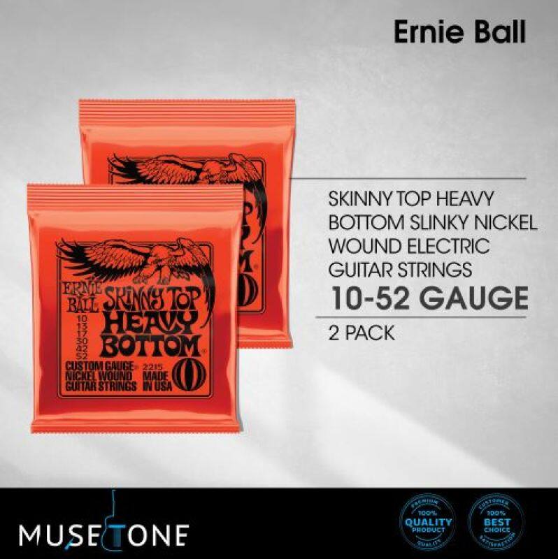 Ernie Ball 2215 Nickel Wound Electric Guitar Strings 10-52 Skinny Top Heavy Bottom (2 Sets) Malaysia