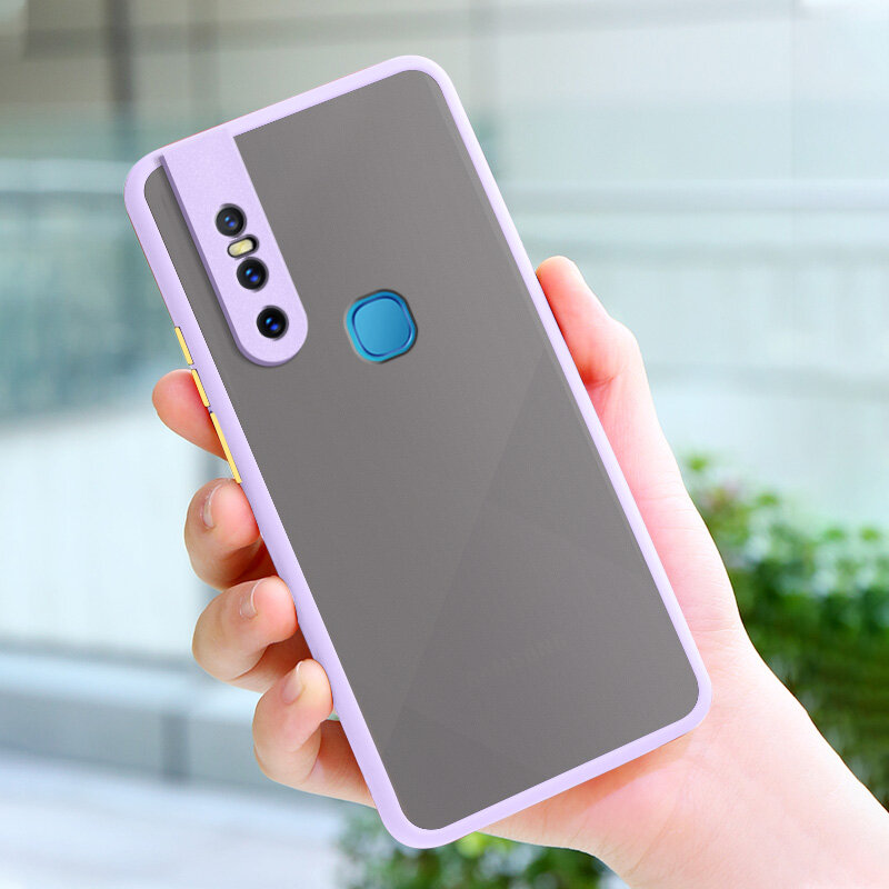 YBD Precision camera protection case For Vivo V15 Casing multiple colour Matte Hard PC Back Cover Shockproof Phone Case