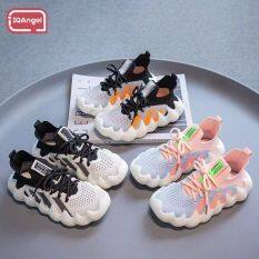 IQAngel trẻ em trẻ em giày dừa bé trai phiên bản Hàn Quốc của giày thể thao thoáng khí cô gái mềm Đế giày không trơn trượt.