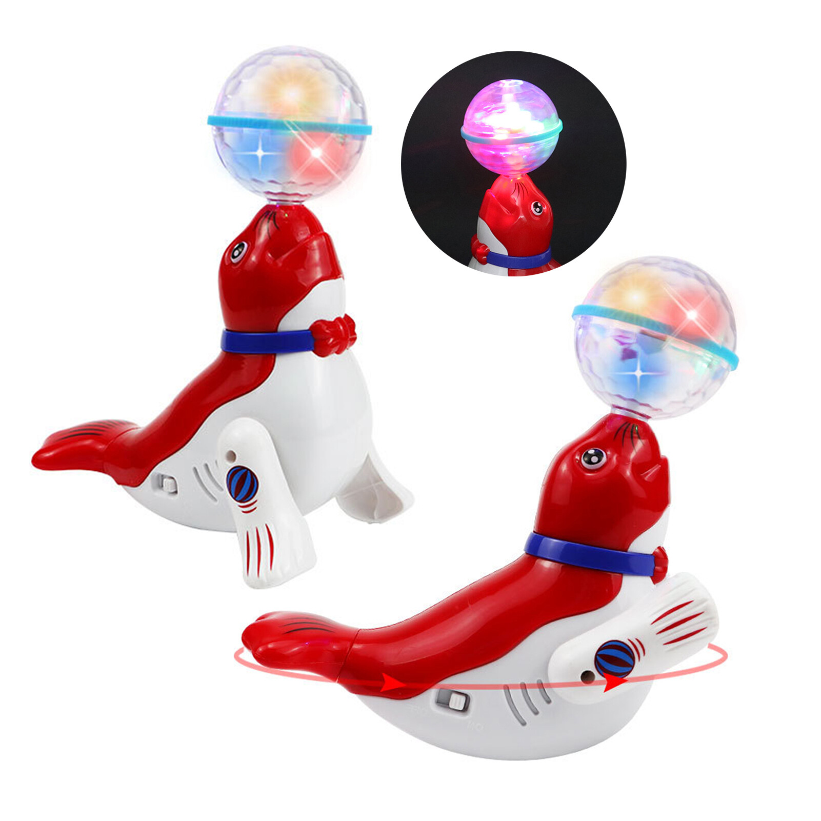 HZY Electric Music Lighting Sea Lion Toy Cognitive Ability Interactive Ability Intelligence Rotating Lights Dancing Sea Lions Electric Sea Lion Pets for Kids