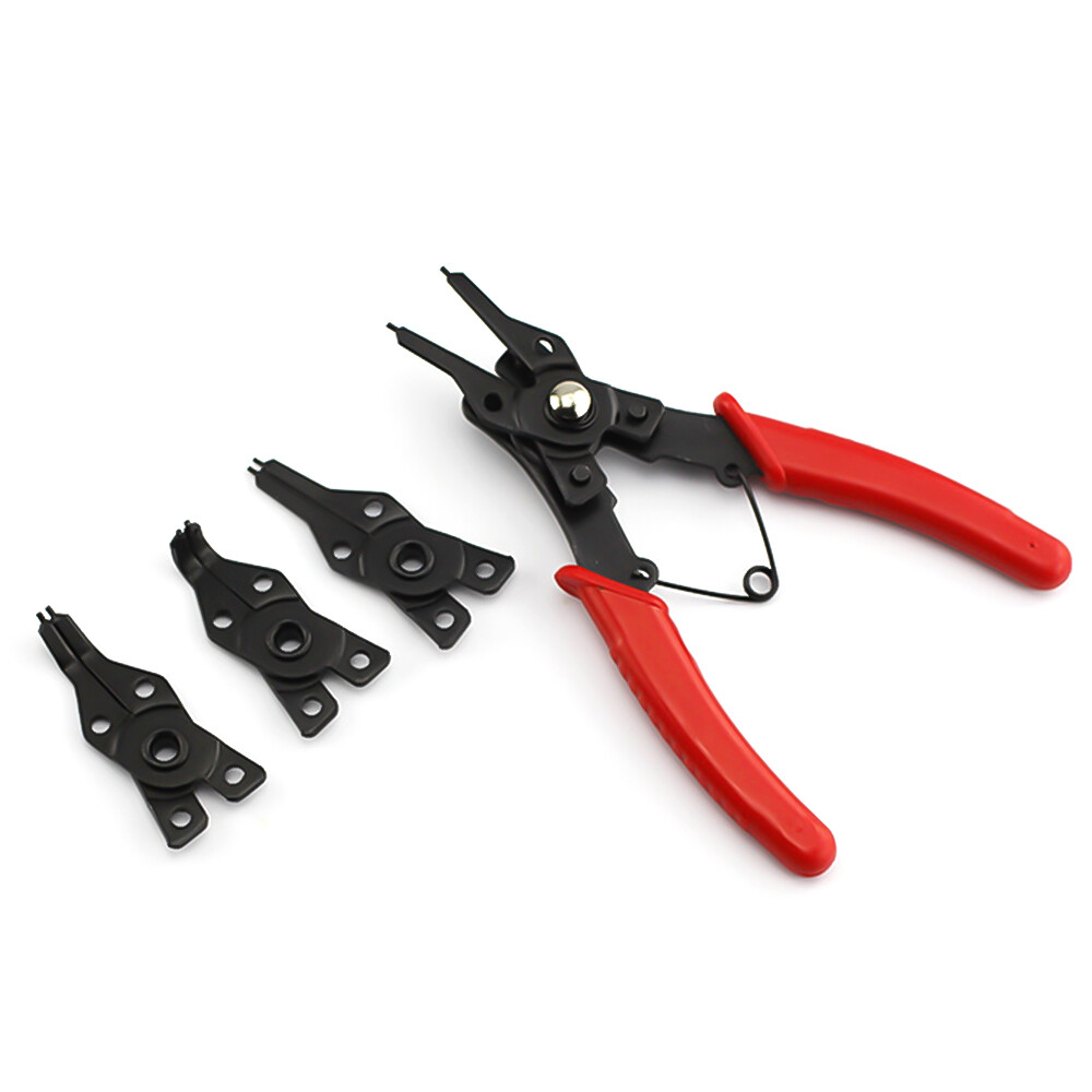Snap-Ring Pliers Set Heavy Duty Retaining Circlip Pliers Internal External Straight Bent Retaining Ring Remover