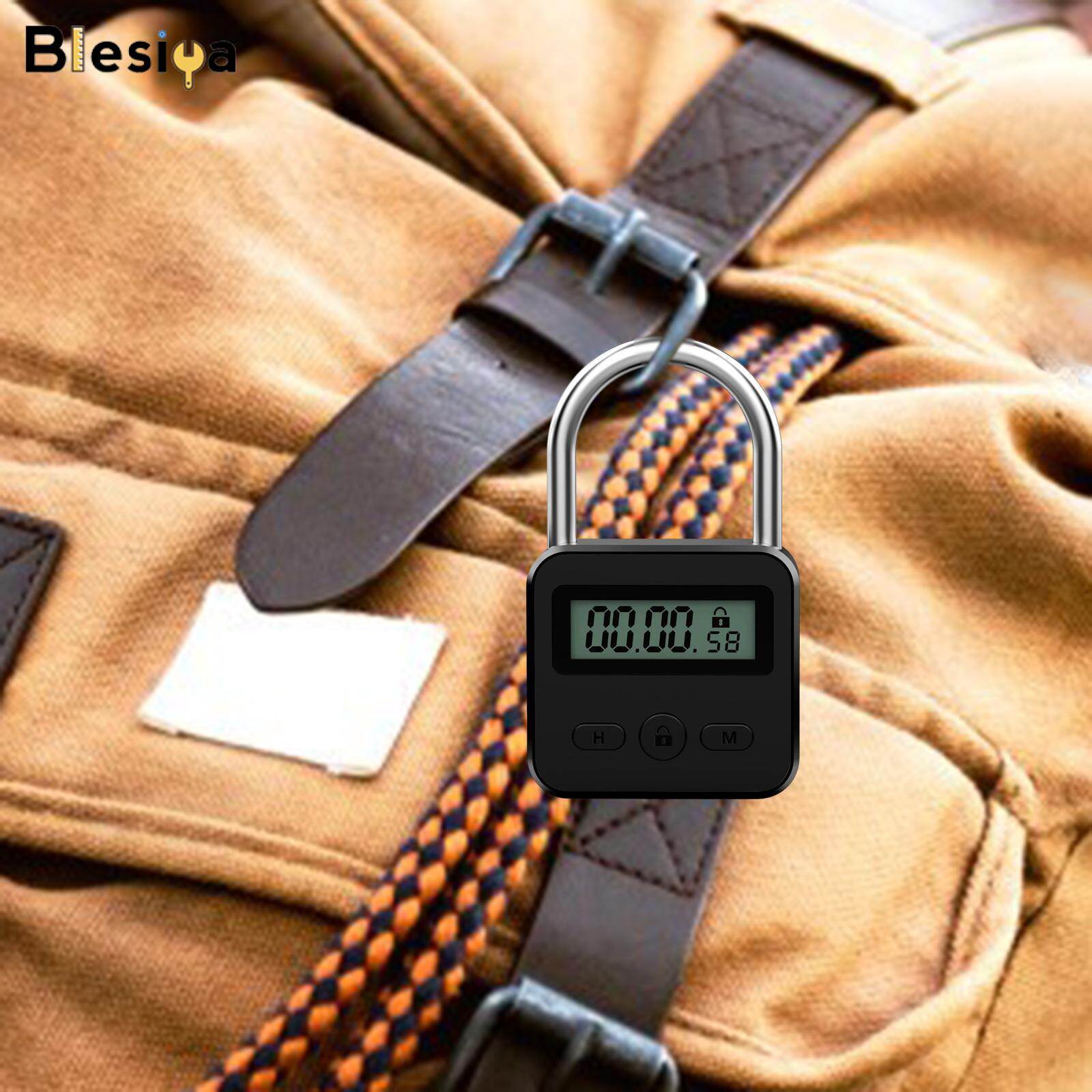 Blesiya LCD Display Multifunction Electronic Time Metal Timer lock Adult Habit