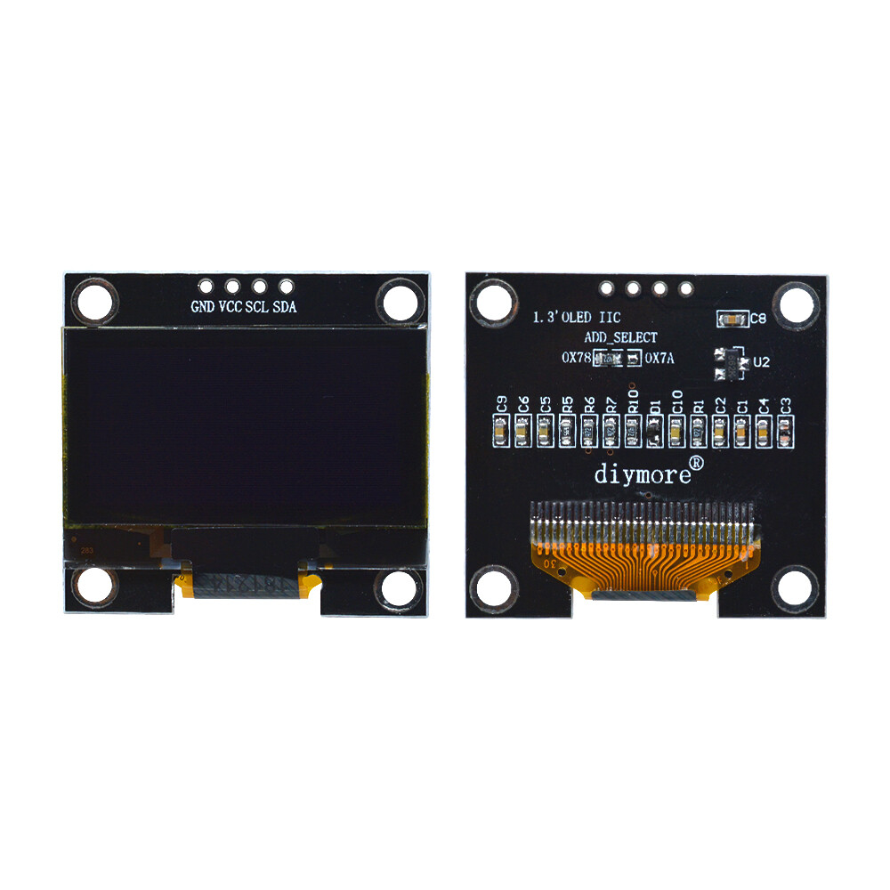 1.3inch OLED LCD Display 4Pin Module IIC I2C 128x64 3-5V Interface for Arduino Blue/White