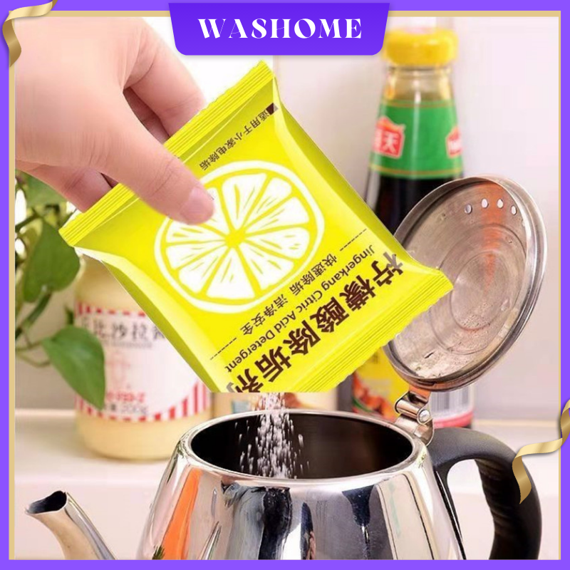 WASHOME Citric Acid Scale Remover เครื่องทำน้ำอุ่นและกาต้มน้ำ Scale