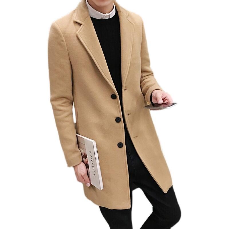 long woolen coat for men