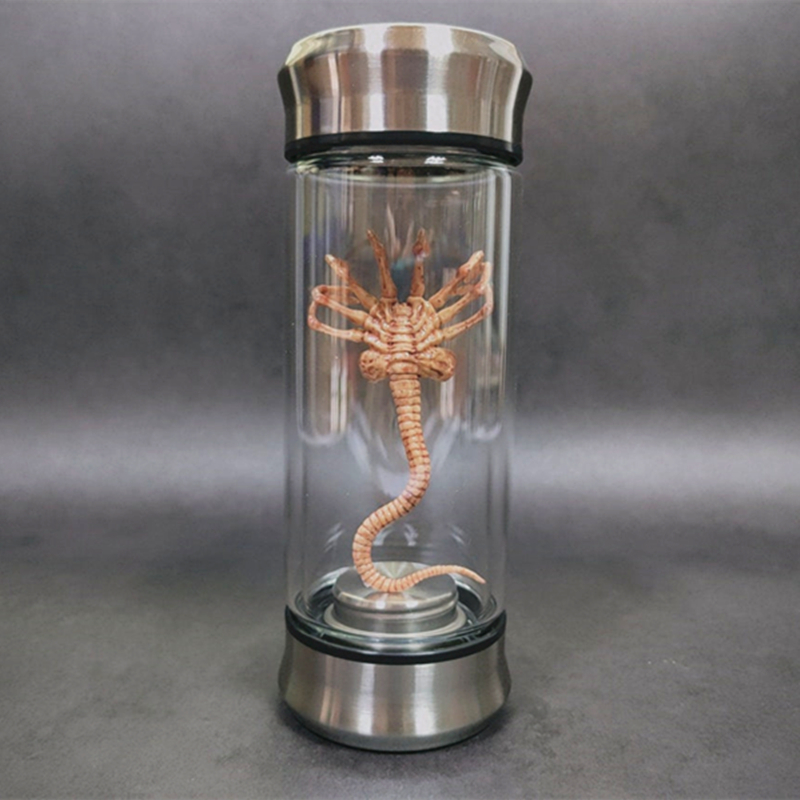 Alien Jar Xenomorph spesimen Facehugger embrio kaca Jar filem Prop replika