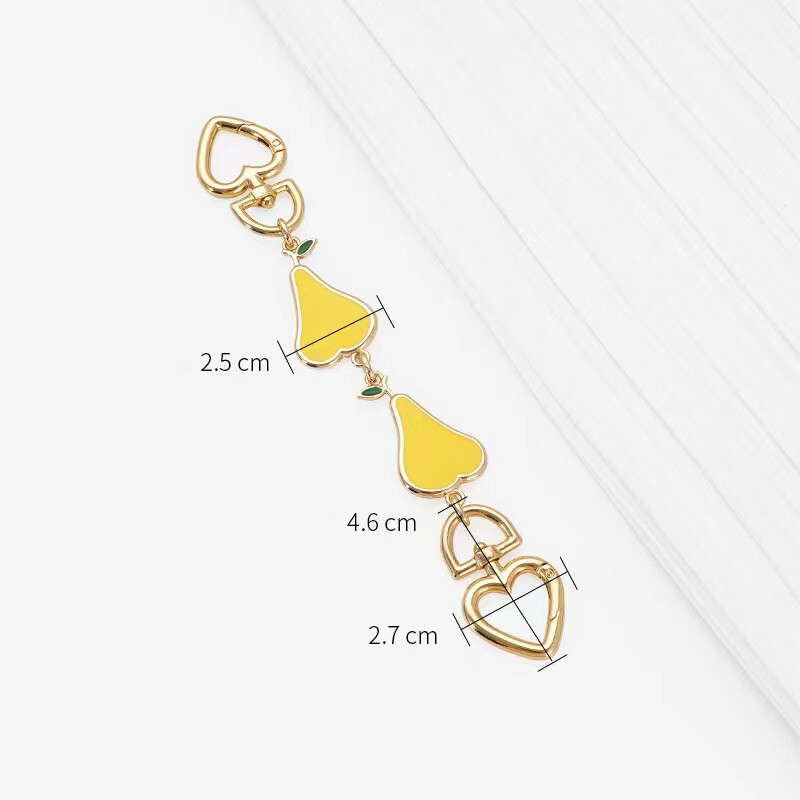 For Coach Nolita Handag Accessories Fruits vegetables Shape Hardware Handbag Strap Extender Bag Chain Replacement Chain Handbag Bag Extension Chain