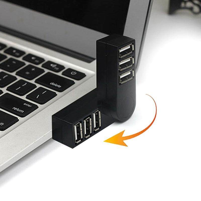 Jettingbuy Rotatable 3 Ports Usb Hub 2.0 Usb Splitter Adapter For Notebook/Tablet Computer