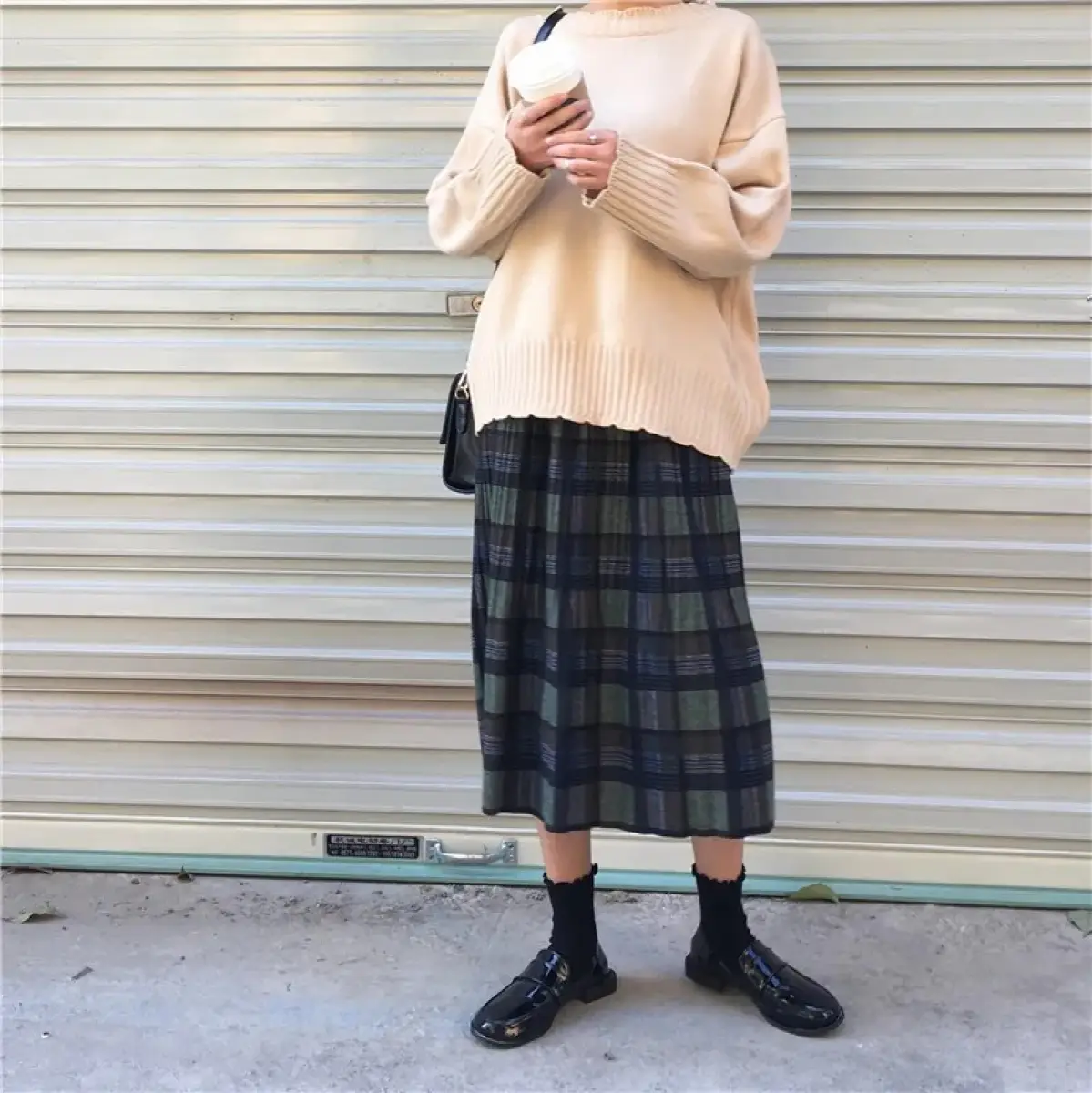 mid length pleated skirts size chart