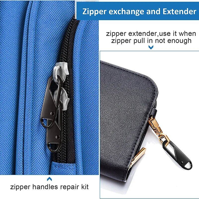 5Pcs Universal Metal Zipper Puller Handle Detachable Replacement Zipper Slider Backpack Handbag Coat Sewing Repair Pull Tab Head
