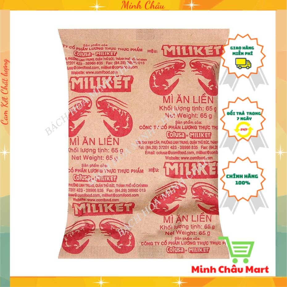 Mì Giấy Miliket 4 Tôm/ Bốn Tôm Gói 80g