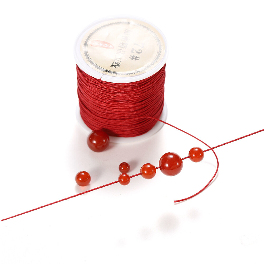 40 Dây Thừng Bện Thủ Công Bằng Nylon 0.8 Mm Mét/lô Vòng Cổ Dây Đính Cườm Phụ Kiện Tự Làm Đồ Trang Sức