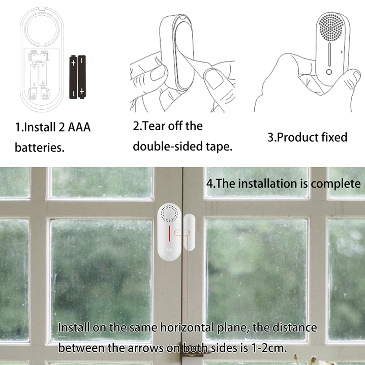 Smart Door Window Sensor Home Security Works with Tuya Smartlife Wifi / Zigbee