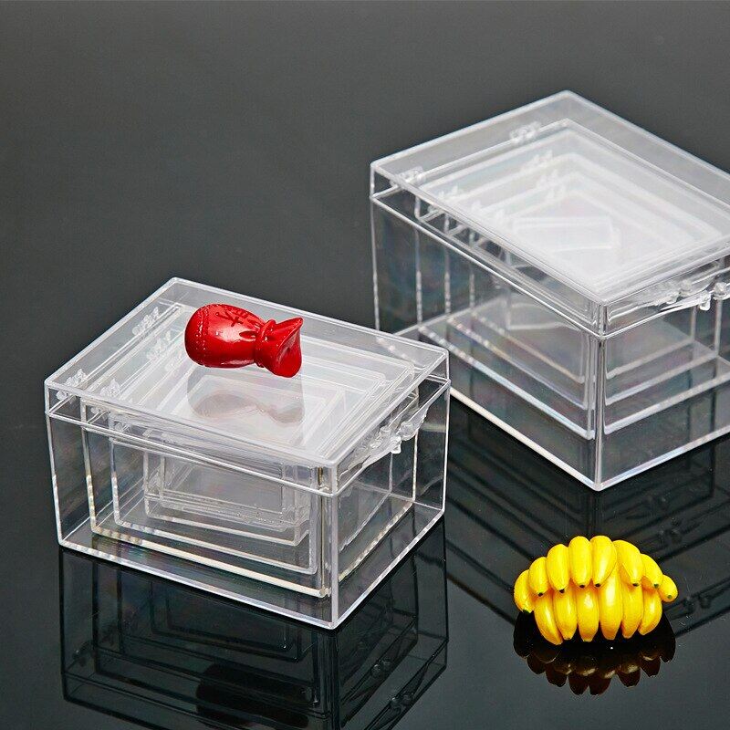 9 Sizes Transparent Small Square Clear Plastic Storage Boxes For Mini Jewelry/beads/crafts Case Container Display Packaging Box