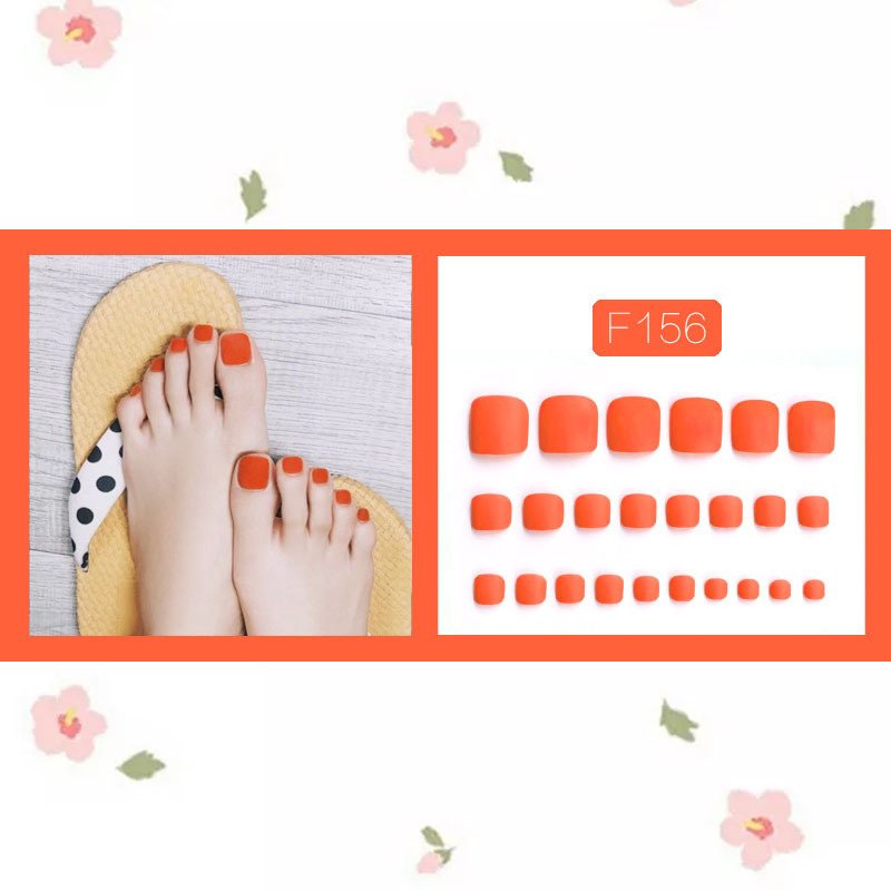 [HCM]Bộ 24 Móng Chân Giả Dáng Vuông Có Nhiều Màu Đẹp Chất Liệu Acrylic Gồm Keo 2G Giá Tốt