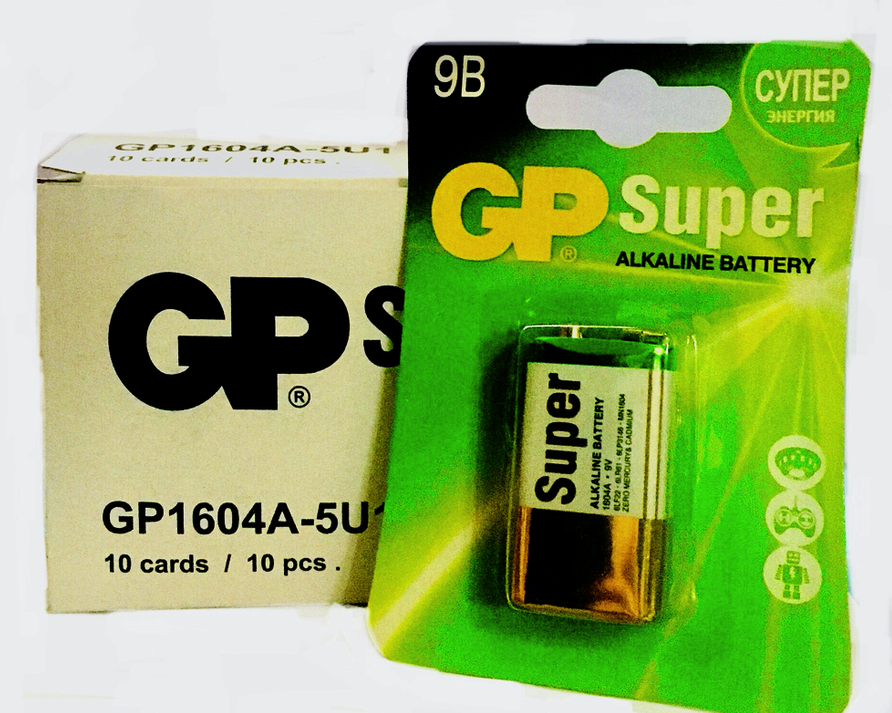 GP 9V Battery Super Alkaline 9V Battery 1604A 10pack/box | Lazada