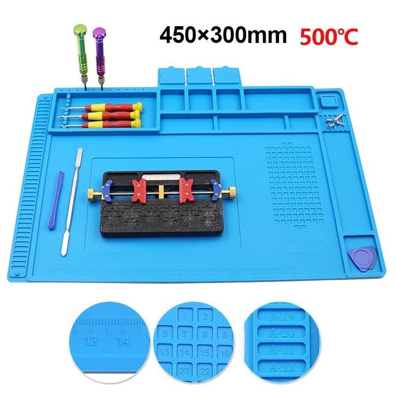 Soldering pad 500℃ heatresistant nonslip nontoxic odorless silicone repair pad, Maintenance