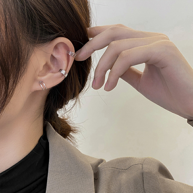 [WQP Store] Hmeme Simple Smooth Ear Cuffs Clip Earrings For Women No ...