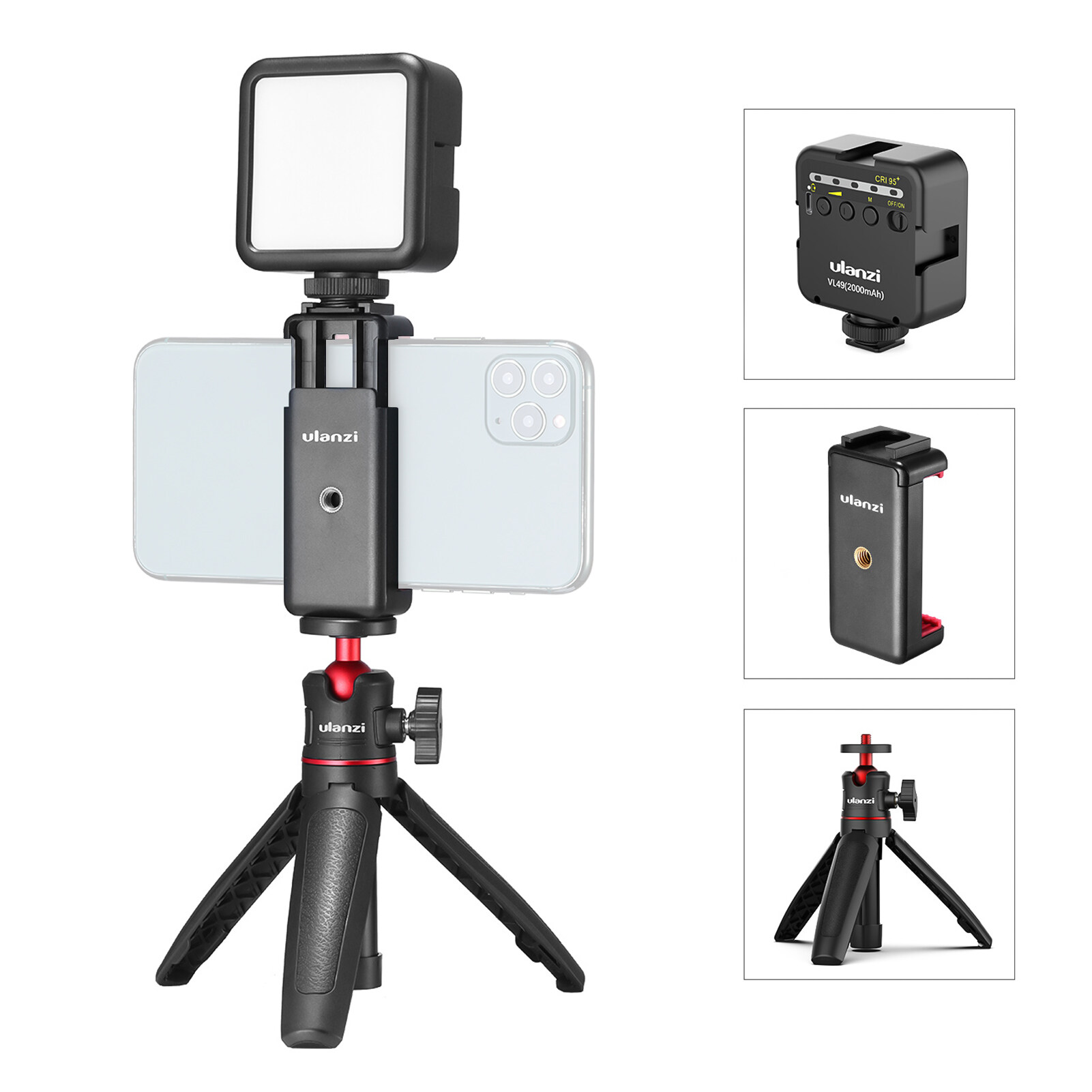 mobile tripod with led light