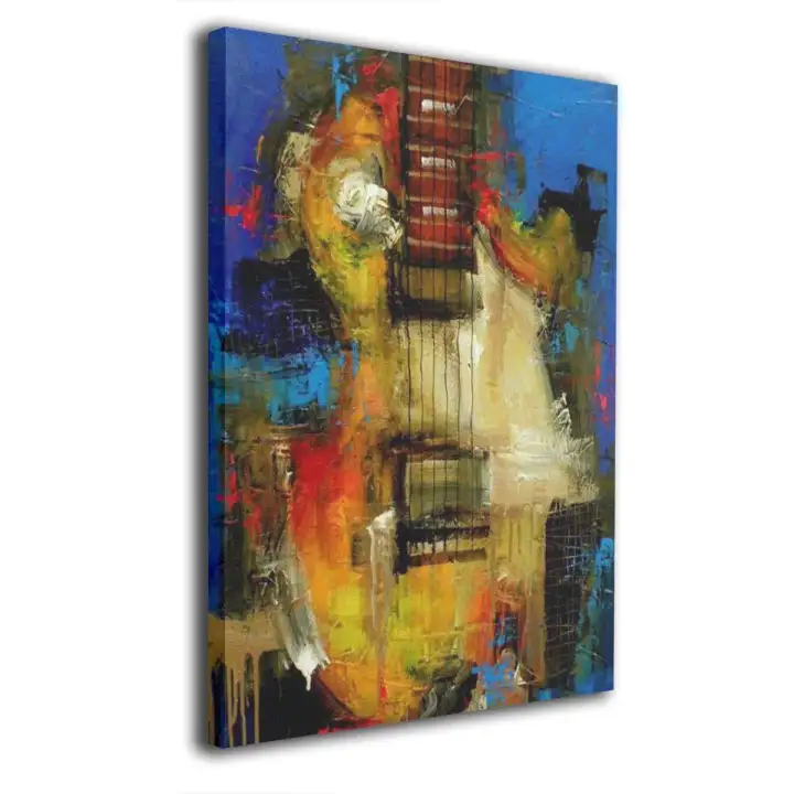 Guitar Frameless Painting Abstract Oil Paintings On Canvas Wall Guitar Frameless Painting Abstract Oil