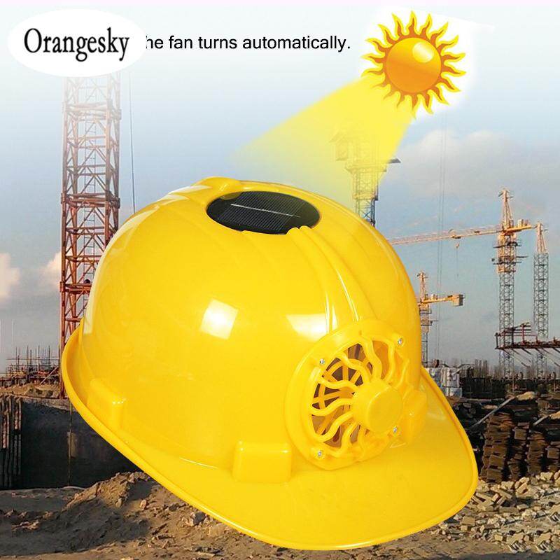 Solar Helmet Ventilated Safety Helmet with Cooling Fan COD (In Stock)