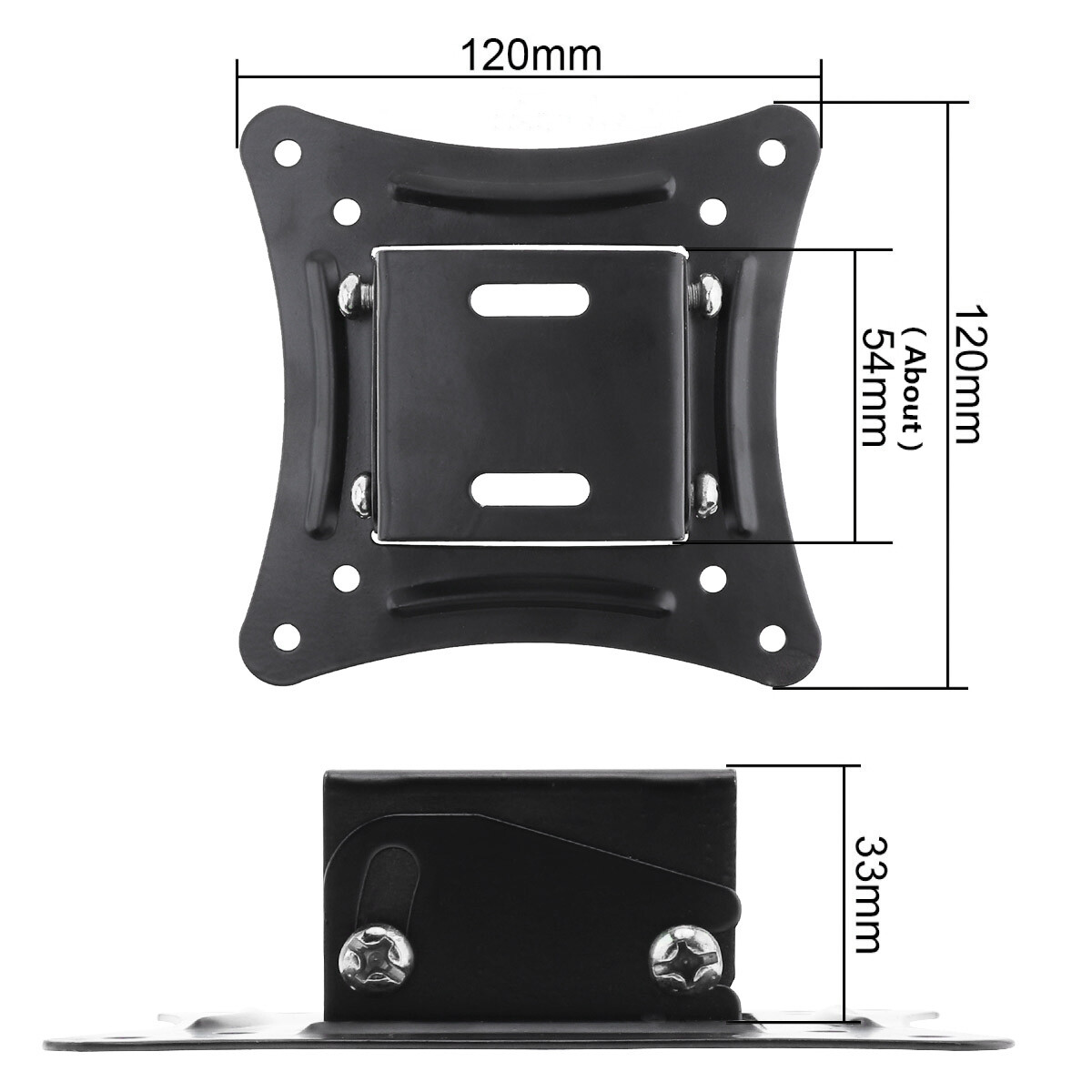 Universal TV Cố Định Wall Mount Flat Panel TV Khung Hỗ Trợ 10 Độ Nghiêng Góc TV Wall Bracket Cho 14-27 Inch LCD LED Monitor Flat Panel