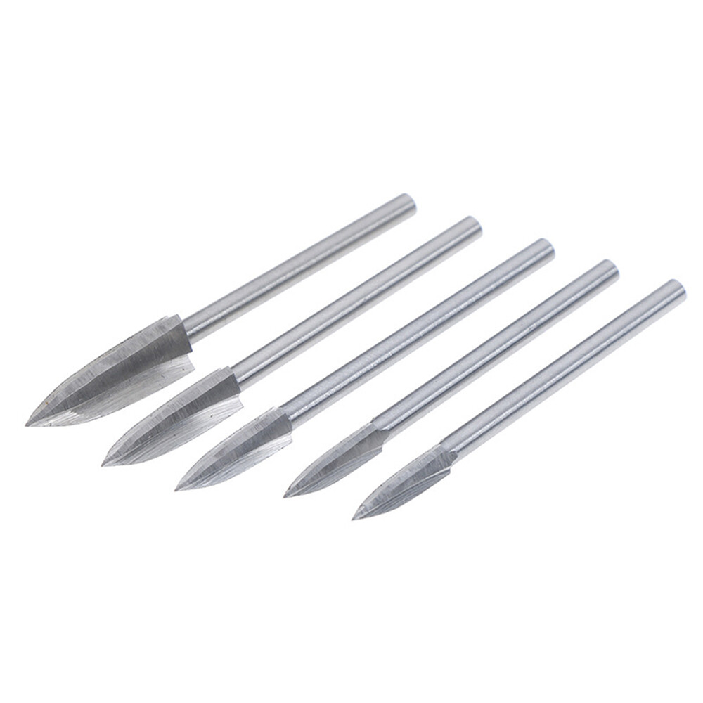 Smart Sensor 5 Pcs Woodworking Carving Tool Wood Carving Drill Bit Drilling Engraving Tools