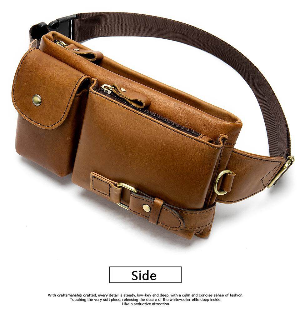 slim leather fanny pack