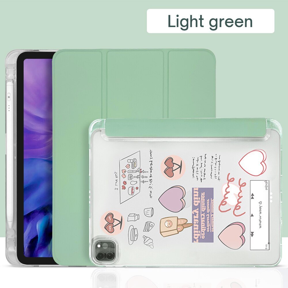 For iPad Air 4 Case 2020 7th 8th Generation 10.2 Cover For iPad Pro 11 M1 2021 2018 9.7 Mini 4 5 Air 3 10.5 Pencil Cases