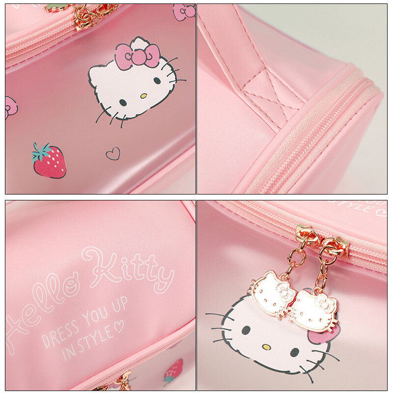 Explosions HelloKitty scrub cosmetic bag large waterproof portable hook washing storage package wholesaleExplosions HelloKitty scrub cosmetic bag large waterproof portable hook washing storage package wholesale