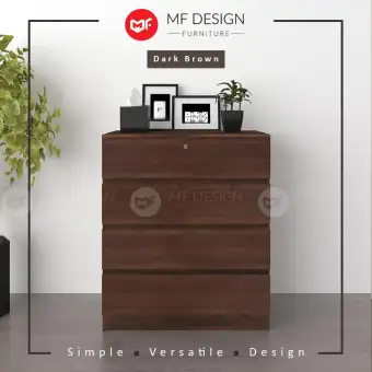 Mf Design Chest Drawer With Lock 4 Layer Storage Cabinet Wardrobe