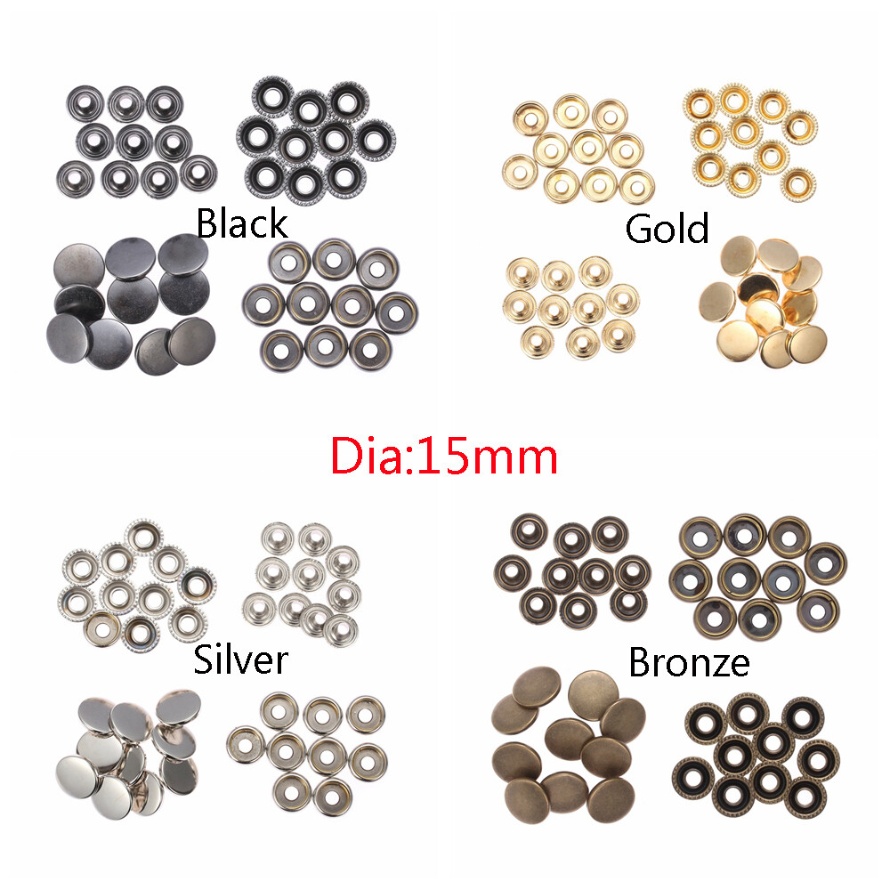 10set(40pcs) Clothes Shirts Sewing Accessories Scrapbooking Stud Snap Buttons Press Button Fasteners Round