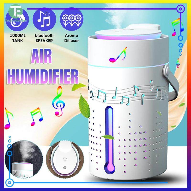 【Techcollection】1000ml Aromatherapy Car Humidifier Mist Maker Essential Oil Diffuser with Bluetooth Speaker Singapore