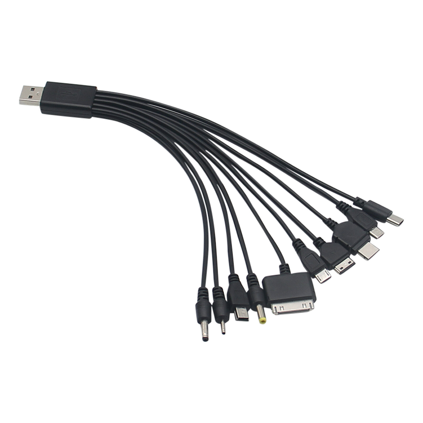 USB Data Cable 1 Drag 10 Multifunctional Plug Play Widely Compatible Charge USB Multi Charger Data Cord for Home USB Charging Cable
