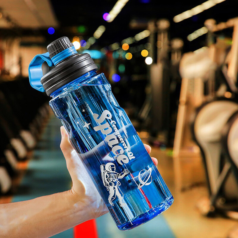ROMAHOME 2000ml large-capacity beverage bottle plastic sports water bottle outdoor travel portable leak-proof plastic water bottle