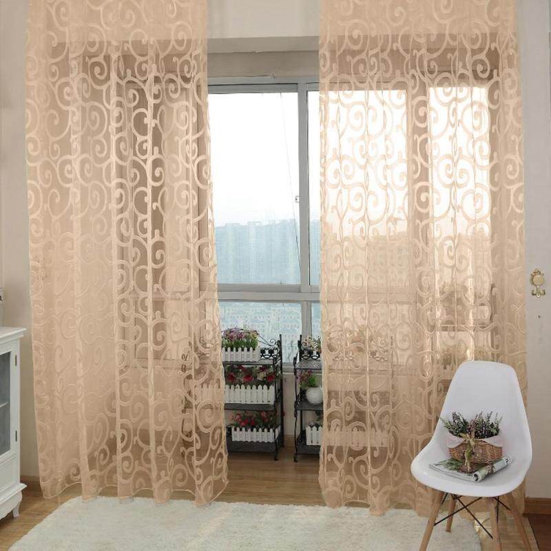 Sợi Cửa Sổ Tulle Rèm Cửa Sổ Rèm Voile Cho Phòng Khách Nhà Bếp