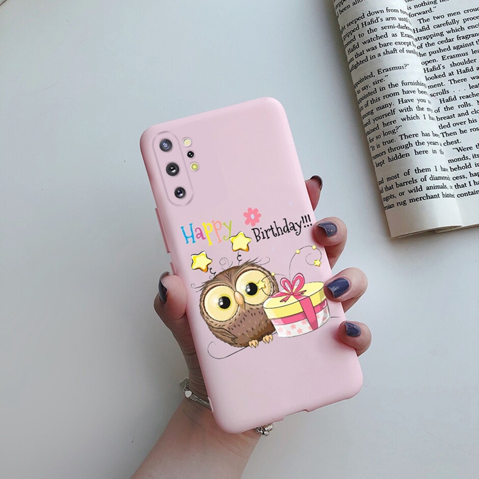Case For Samsung Galaxy Note 10 Note10 Plus Candy Color Silicone Bumper Cases Cartoon Soft Phone Back Cover for Samsung Note 10+ 10plus Note10plus Soft TPU Protective Casing