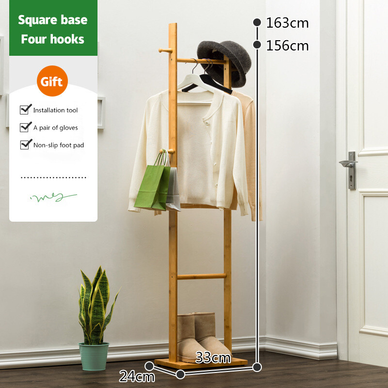 Simple coat rack non-solid wood bedroom hanger simple modern clothes rack floor rack storage rack