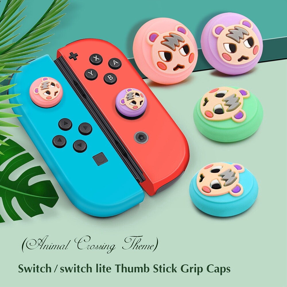 For Nintendo Switch / Lite Controller Cover Joystick Thumb Grrip Button Cap  Animal Crossing Joy Con Cases  NS Switch Lite Accessories