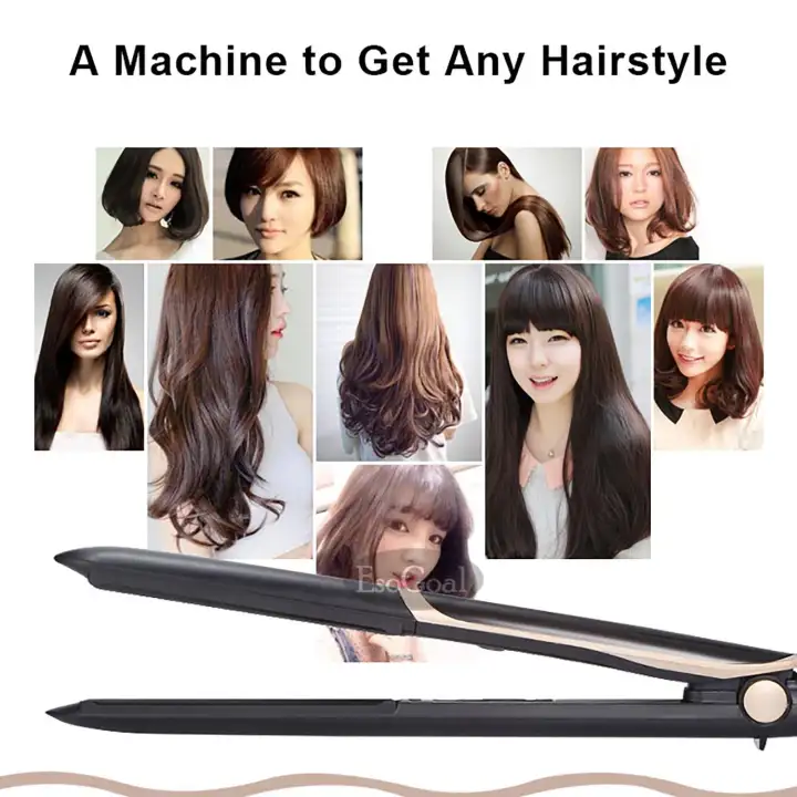 Esogoal 2 In 1 Flat Iron Far Infrared Hair Straightener Waver